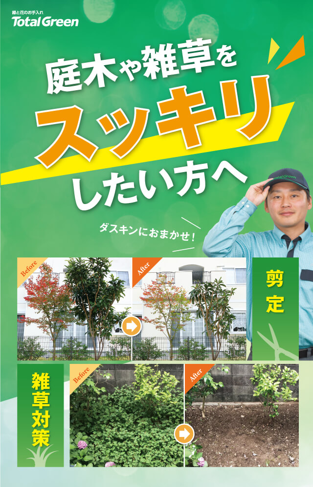 庭木や雑草をスッキリ